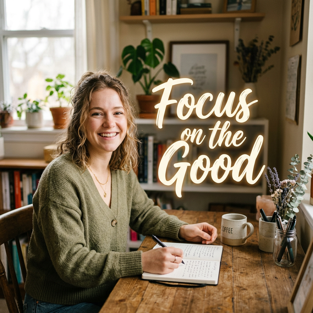 Add text 'Focus on the Good'